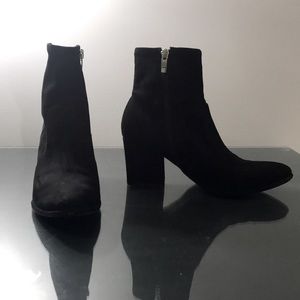 Marc Fisher black fabric bootie